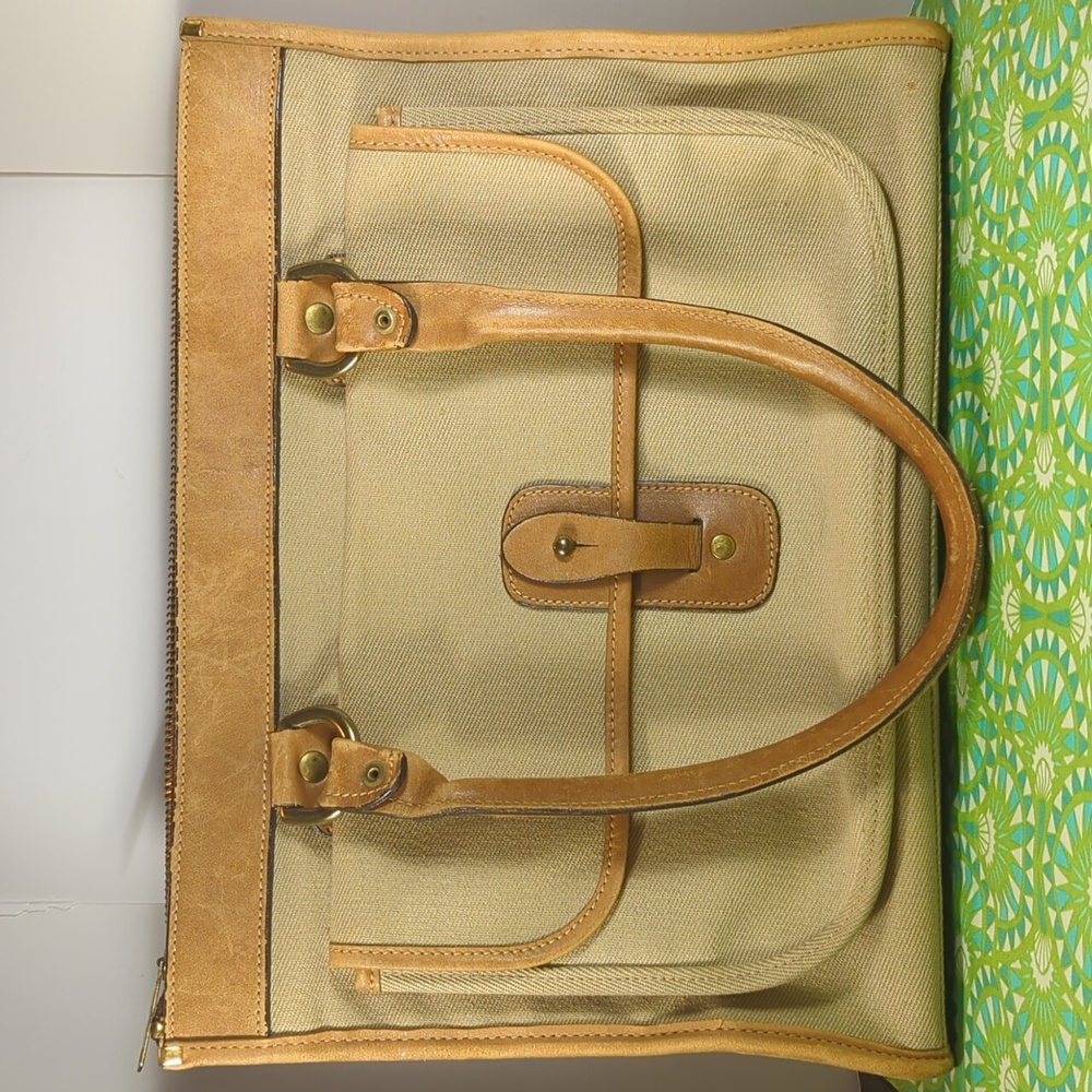 Ghurka Marley Hodgson No. 9 The Runabout Canvas Leather Vintage Hand Bag